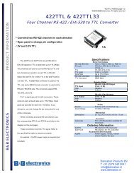 422TTl, 422TTL33 - Datasheet - Four Channel RS-422 ... - Delmation