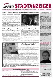 Stadtanzeiger 02/2008 [PDF, 2,5 MB] - Hansestadt Wismar