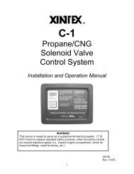 C-1 Propane Solenoid Valve Control Manual - Fireboy Xintex