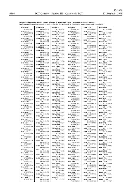 PCT/1999/32 : PCT Gazette, Weekly Issue No. 32, 1999 - WIPO