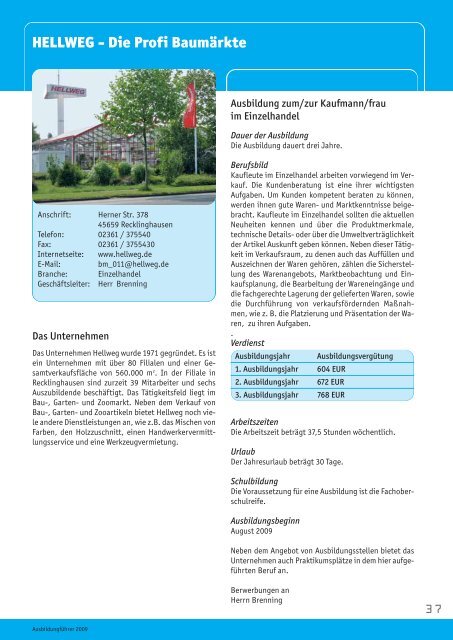 Azubi-Almanach - Wirtschaft in Recklinghausen