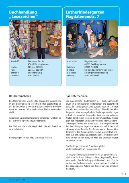 Azubi-Almanach - Wirtschaft in Recklinghausen