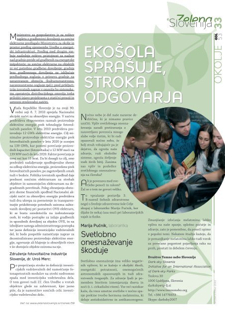 Revijo si lahko v celoti prenesete tukaj - Zelena Slovenija
