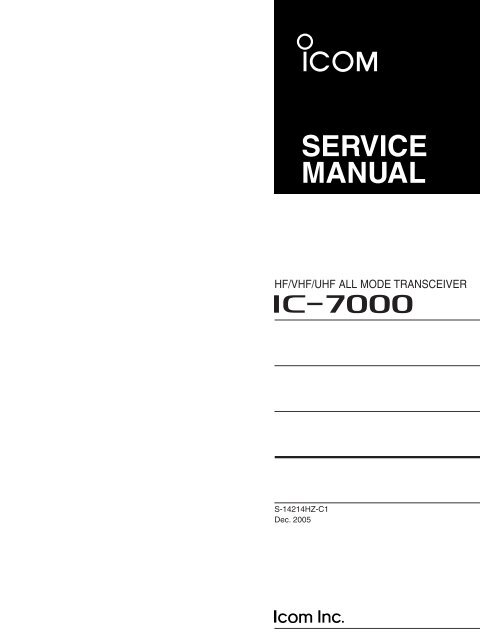 IC-7000 Service Manual.pdf - front page