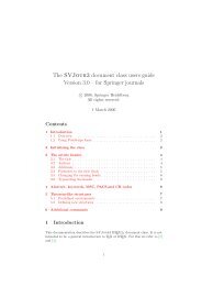 The SVJour3 document class users guide Version 3.0 â for Springer ...