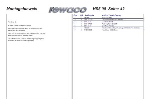 Montagehinweis HS5 00 Seite: 1 - Rewaco