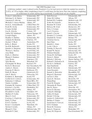 Fall 2009 President's List