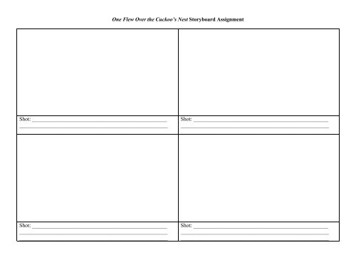 One Flew Over the Cuckoo's Nest Storyboard Assignment ...