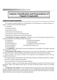 Analysis, Classification and Nomenclature of Organic ... - TestBag