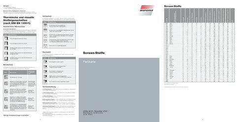 AuÃƒÂŸenliegende Stoffe (PDF) - Warema