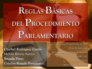 procedimientos parlamentarios - Universidad Interamericana de ...
