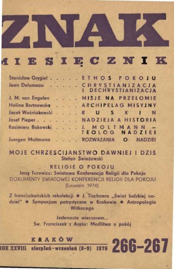 Nr 266-267, sierpieÅ-wrzesieÅ 1976 - Znak