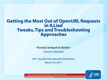Getting the most out of OpenURL requests in ILLiad - Atlas Systems