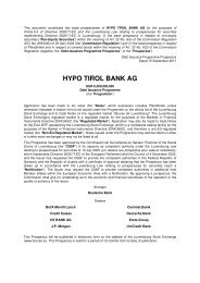 HYPO TIROL BANK AG