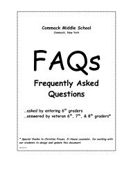 Frequently Asked Questions - Commack Union Free School District