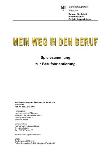 Spielesammlung zur Berufsorientierung - Referat für Arbeit und ...