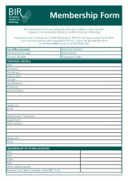 Membership Form - British Institute of Radiology