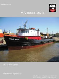 m/v hollie marie 110' utility vessel - Gulf Offshore Logistics