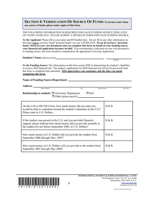 instructions university of minnesota international ... - ISSS Home