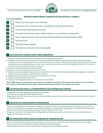 Autorización para la transferencia electrónica de ... - Colorado Lottery