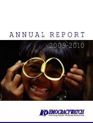 Annual Report 2009-10 - Democracywatch