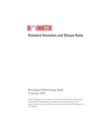 Standard Deviation and Sharpe Ratio - Morningstar