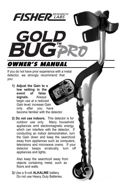 Gold Bug Pro Manual - Fisher