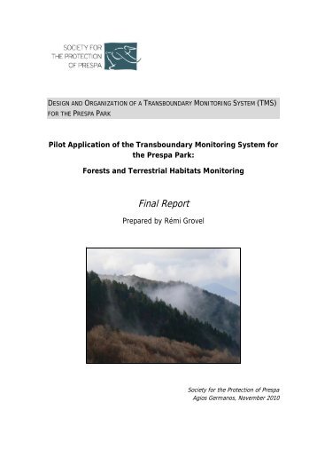 forests and terrestrial habitats monitoring (final report)