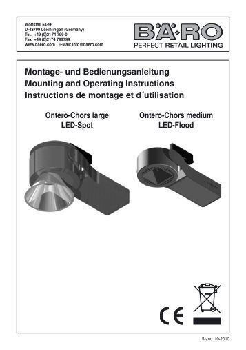 Montage- und Bedienungsanleitung Mounting and ... - BARO