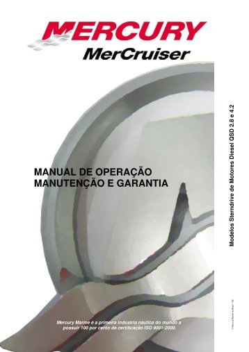 MANUAL DE OPERAÇÃO MANUTENÇÃO E GARANTIA - Mercury