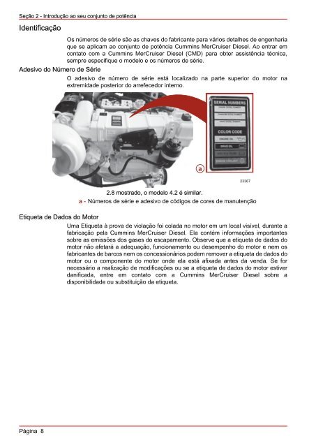 MANUAL DE OPERAÇÃO MANUTENÇÃO E GARANTIA - Mercury