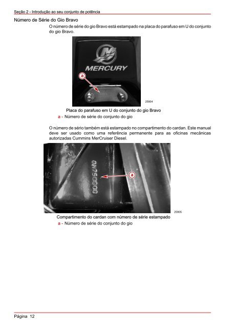 MANUAL DE OPERAÇÃO MANUTENÇÃO E GARANTIA - Mercury