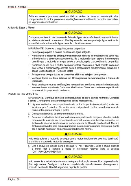 MANUAL DE OPERAÇÃO MANUTENÇÃO E GARANTIA - Mercury