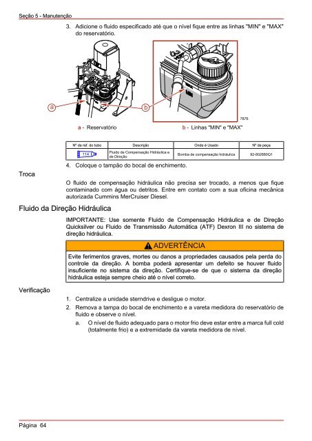 MANUAL DE OPERAÇÃO MANUTENÇÃO E GARANTIA - Mercury