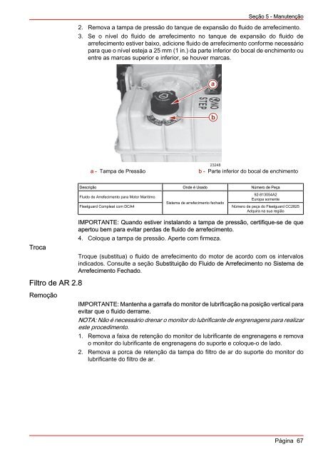 MANUAL DE OPERAÇÃO MANUTENÇÃO E GARANTIA - Mercury