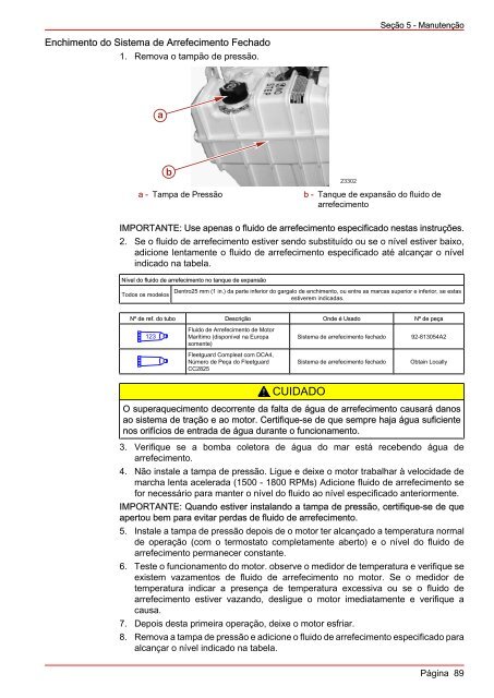 MANUAL DE OPERAÇÃO MANUTENÇÃO E GARANTIA - Mercury