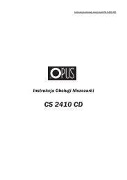 Instrukcja ObsÃ…Â‚ugi Niszczarki CS 2410 CD - Opus