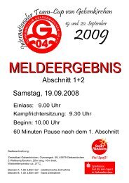 Meldeergebnis fÃ¼r Samstag - SV BLAU-WEISS Recklinghausen