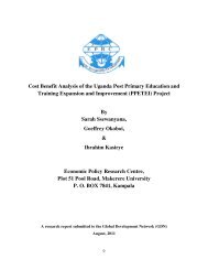 Cost Benefit Analysis of the Uganda Post Primary Education and ...