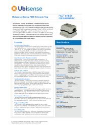 Ubisense Series 7000 Trimode Tag FACT SHEET (PRELIMINARY)