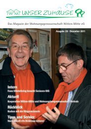 Ausgabe 29 - Wohnungsgenossenschaft Witten-Mitte