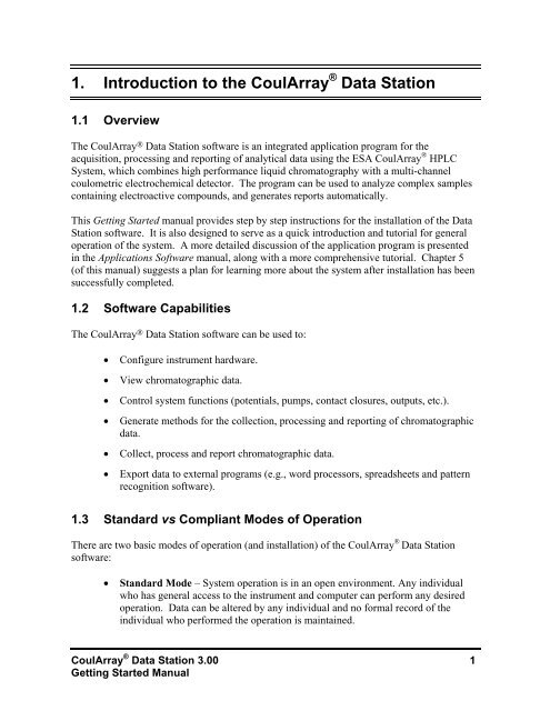 70-6676 Getting Started- CoulArrayÂ® Data Station V3 - VTP UP