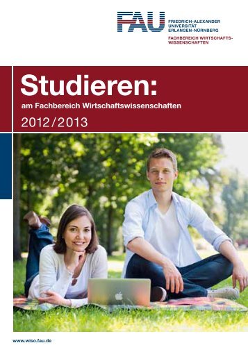 Studieren: - am Fachbereich Wirtschaftswissenschaften - Friedrich ...