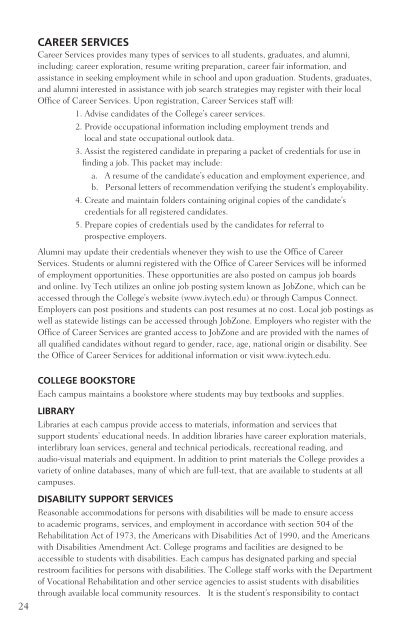 student handbook student handbook - Ivy Tech Community College