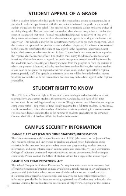 student handbook student handbook - Ivy Tech Community College