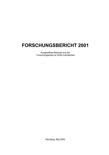 forschungsbericht 2001 - Friedrich-Alexander-Universität Erlangen ...