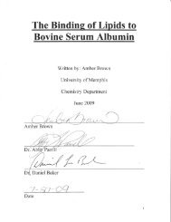 The Binding of Lipids to Bovine Serum Albumin - The University of ...