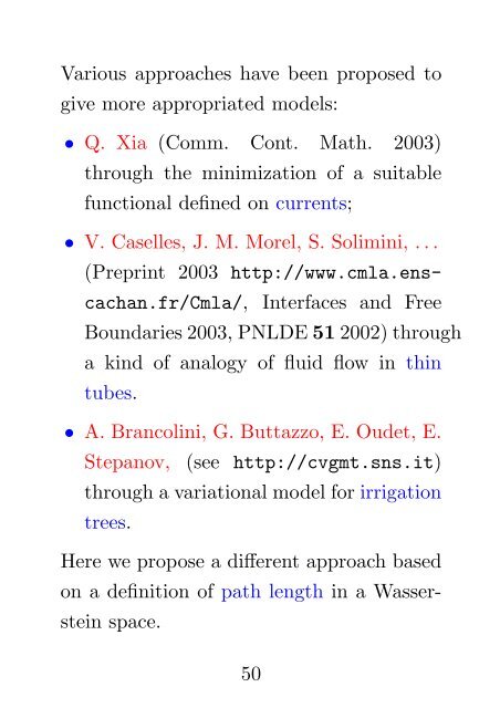 OPTIMIZATION PROBLEMS IN MASS TRANSPORTATION THEORY ...