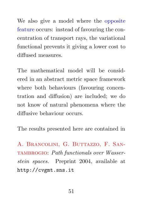 OPTIMIZATION PROBLEMS IN MASS TRANSPORTATION THEORY ...