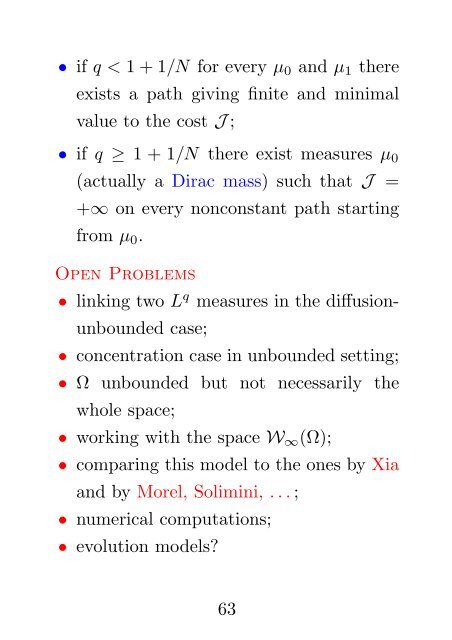 OPTIMIZATION PROBLEMS IN MASS TRANSPORTATION THEORY ...